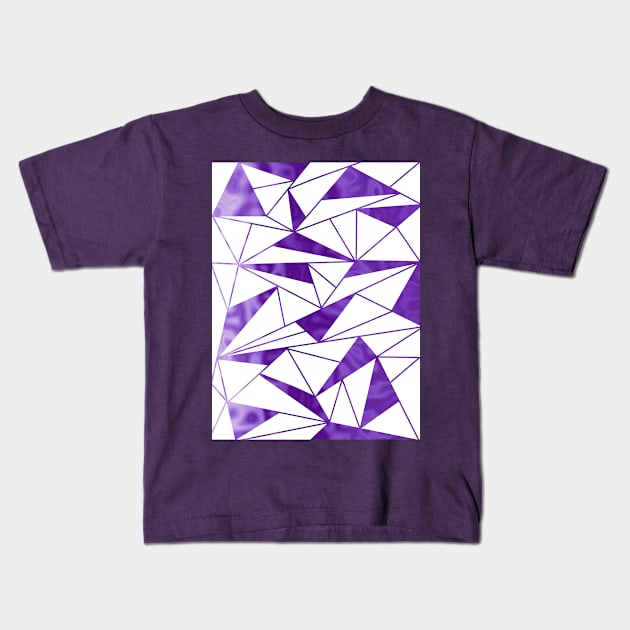 PURPLE Geometric Abstract Kids T-Shirt by SartorisArt1